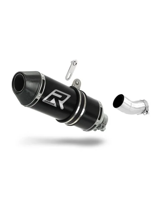 Silencieux slip-on Dominator HP3 Noir pour Aprilia Tuono V4 R APRC Low Level 2011-2014, vue 1