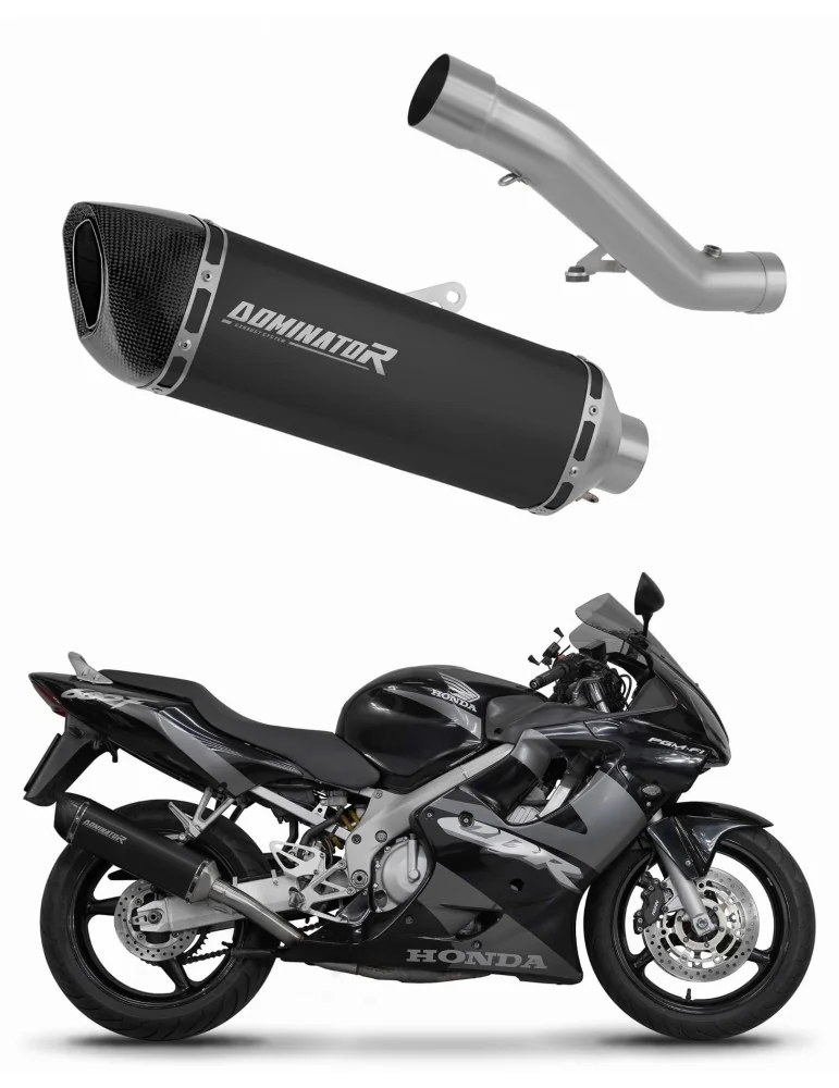 Silencieux slip-on Dominator HP6 Noir pour Honda CBR 600 F4i (2001-2006)