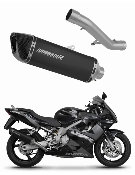 Silencieux slip-on Dominator HP6 Noir pour Honda CBR 600 F4i 2001-2006, vue 1