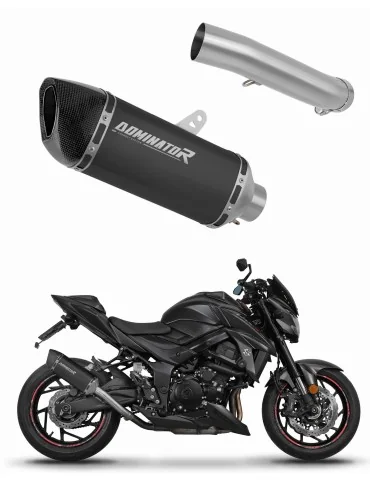 Silencieux slip-on Dominator HP6 Noir pour Suzuki GSX-S 750 (2017-2020)