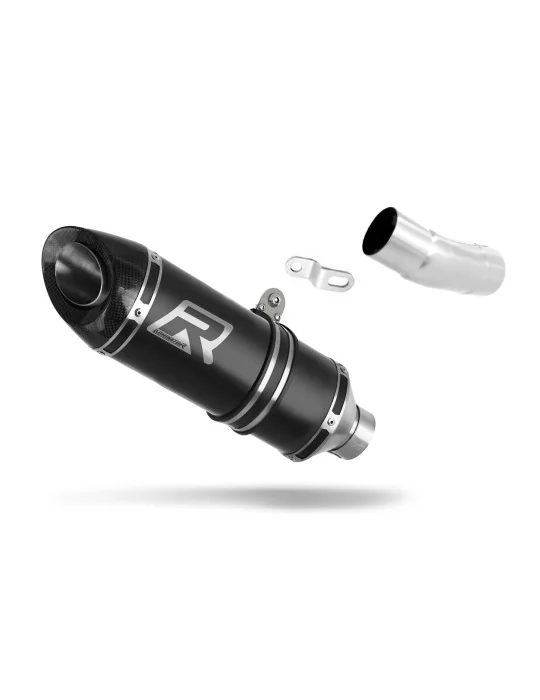 Silencieux slip-on Dominator HP8 Noir pour Kawasaki ZX6R 636 Low Level 2009-2024, vue 1