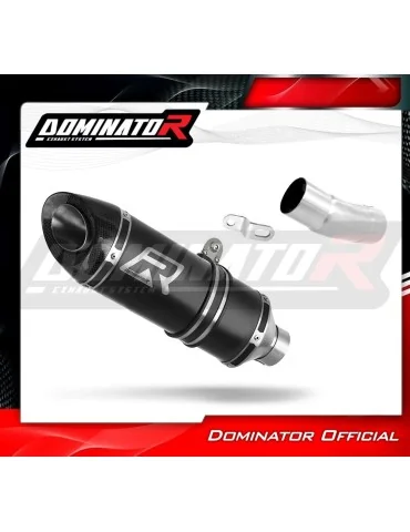 Silencieux slip-on Dominator HP8 Noir pour Kawasaki ZX6R 636 Low Level (2009-2024)