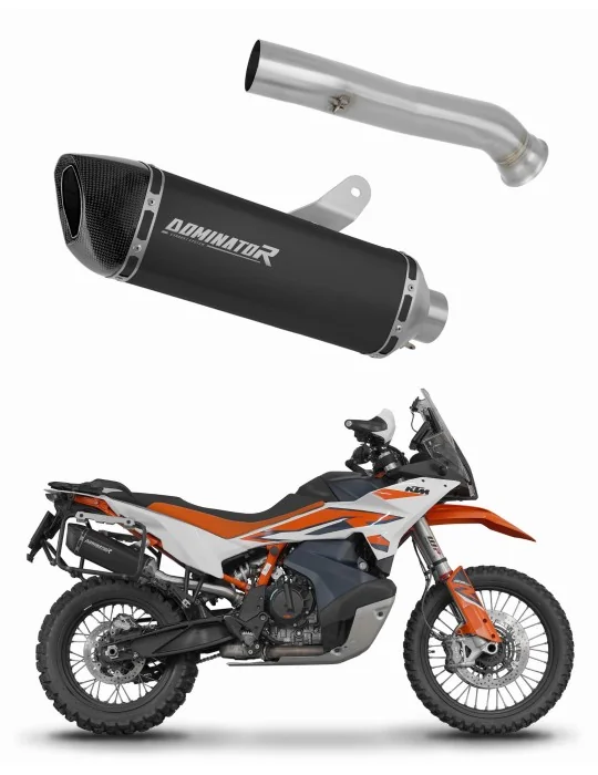 Silencieux slip-on Dominator HP6 Noir pour KTM 890 Adventure / R 2021-2025, vue 1