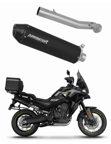 Silencieux slip-on Dominator MX2 Noir pour CF Moto 800 MT Explore / Sport / Touring (2022-2025)
