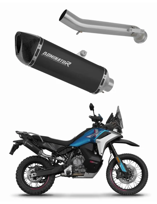 Silencieux slip-on Dominator HP6 Noir pour CF Moto 800 MT-X 2025, vue 1