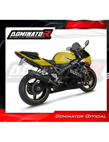 Silencieux bolt-on Dominator HP6 Noir pour Suzuki GSXR 1000 K1 - K4 (2001-2004)