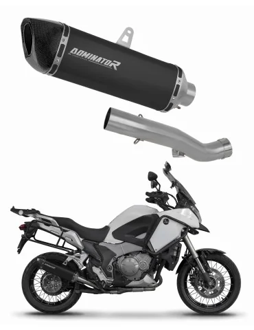 Silencieux slip-on Dominator HP6 Noir pour Honda VFR 1200X Crosstourer (2012-2020)