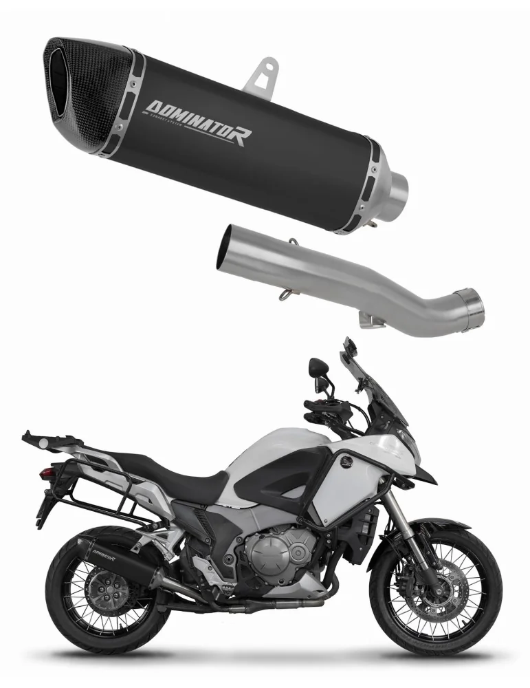 Silencieux slip-on Dominator HP6 Noir pour Honda VFR 1200X Crosstourer (2012-2020)