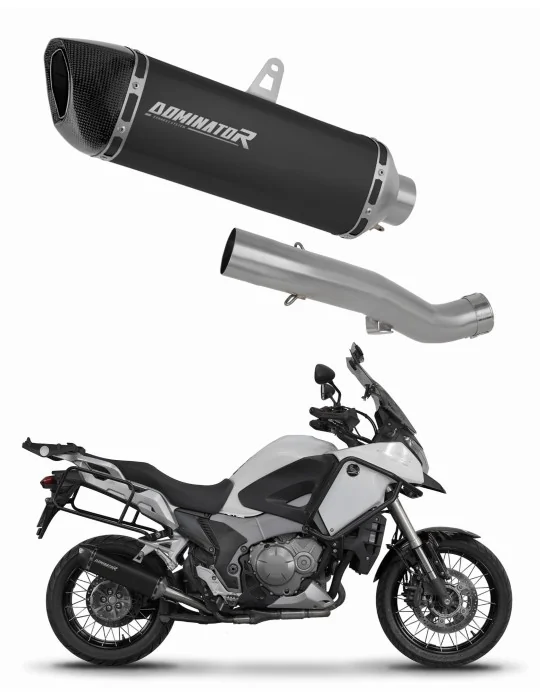 Silencieux slip-on Dominator HP6 Noir pour Honda VFR 1200X Crosstourer 2012-2020, vue 1