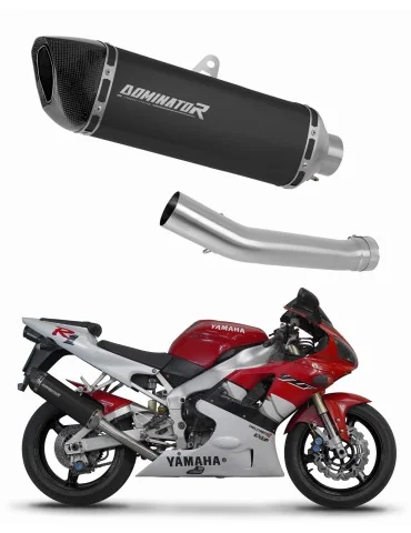 Silencieux slip-on Dominator HP6 Noir pour Yamaha YZF R1 1000 RN04 (2000-2001)