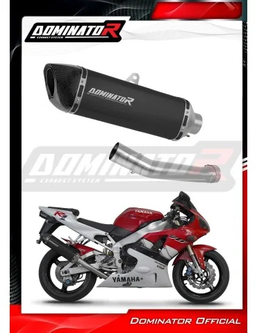 Silencieux slip-on Dominator HP6 Noir pour Yamaha YZF R1 1000 RN04 (2000-2001)