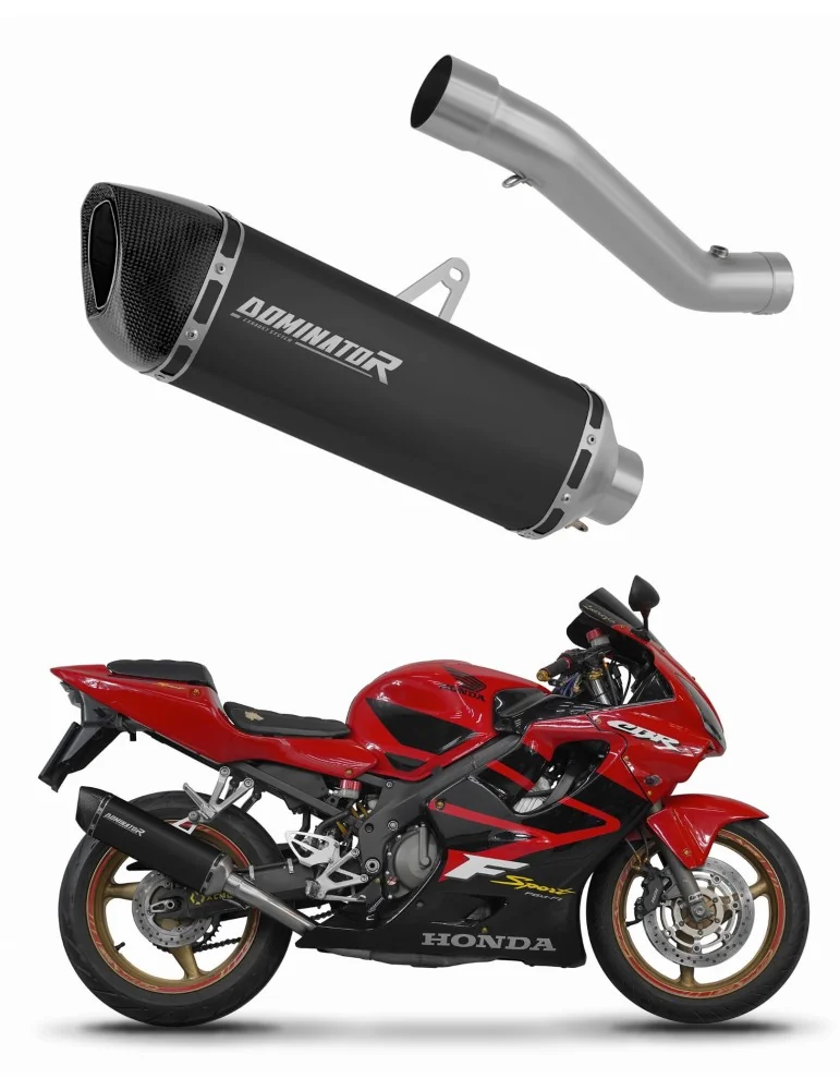Silencieux slip-on Dominator HP6 Noir pour Honda CBR 600 F4i Sport (2001-2006)