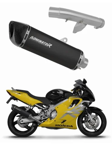 Silencieux slip-on Dominator HP6 Noir pour Honda CBR 600 F4 (1999-2000)