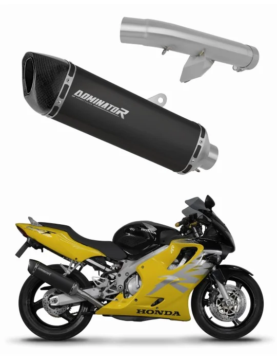 Silencieux slip-on Dominator HP6 Noir pour Honda CBR 600 F4 1999-2000, vue 1