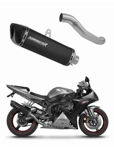Silencieux slip-on Dominator HP6 Noir pour Yamaha YZF R1 1000 RN09 (2002-2003)