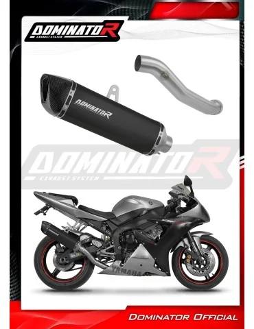 Silencieux slip-on Dominator HP6 Noir pour Yamaha YZF R1 1000 RN09 (2002-2003)