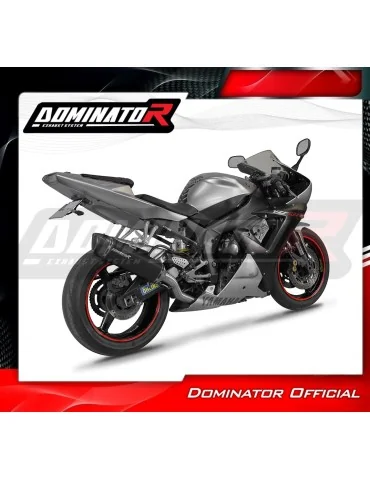 Silencieux slip-on Dominator HP6 Noir pour Yamaha YZF R1 1000 RN09 (2002-2003)