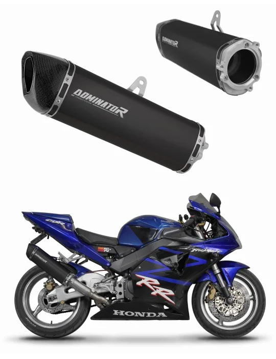 Silencieux bolt-on Dominator HP6 Noir pour Honda CBR 954 2002-2003, vue 1