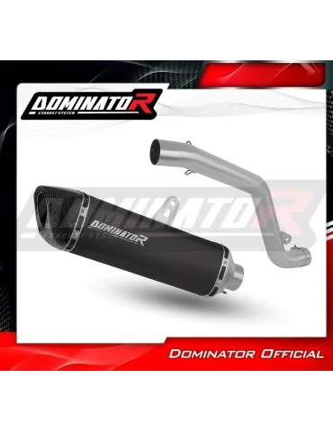 Silencieux slip-on Dominator HP6 Noir pour Kawasaki ZX10R (2006-2007) - réf. KA90DFBL
