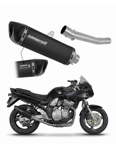 Silencieux slip-on homologué Dominator HP6 Noir pour Suzuki GSF Bandit N / S 600 (1995-1999)