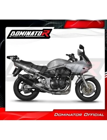 Silencieux slip-on homologué Dominator HP6 Noir pour Suzuki GSF Bandit 600 (2000-2004)