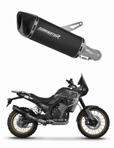 Silencieux slip-on Dominator HP6 Noir pour Kove 800 X Pro Adventure (2023-2026)