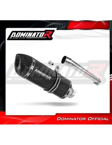 Silencieux slip-on Dominator HP1 Noir pour Honda XRV 750 Africa Twin RD07A (1996-2003)