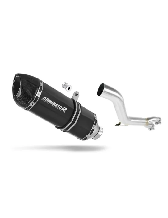 Silencieux slip-on Dominator HP1 Noir pour Honda NT 650 V Deauville RC47 1998-2005, vue 1