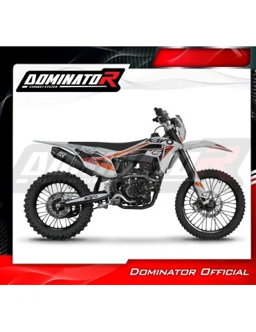 Silencieux slip-on Dominator MX2 Noir pour Kayo K5 300 Enduro (2024-2025)