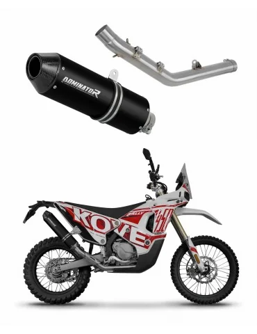 Silencieux slip-on Dominator MX2 Noir pour Kove 450 Rally (2023-2025)