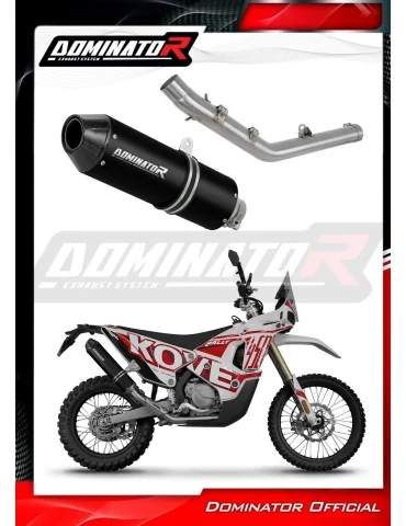 Silencieux slip-on Dominator MX2 Noir pour Kove 450 Rally (2023-2025)