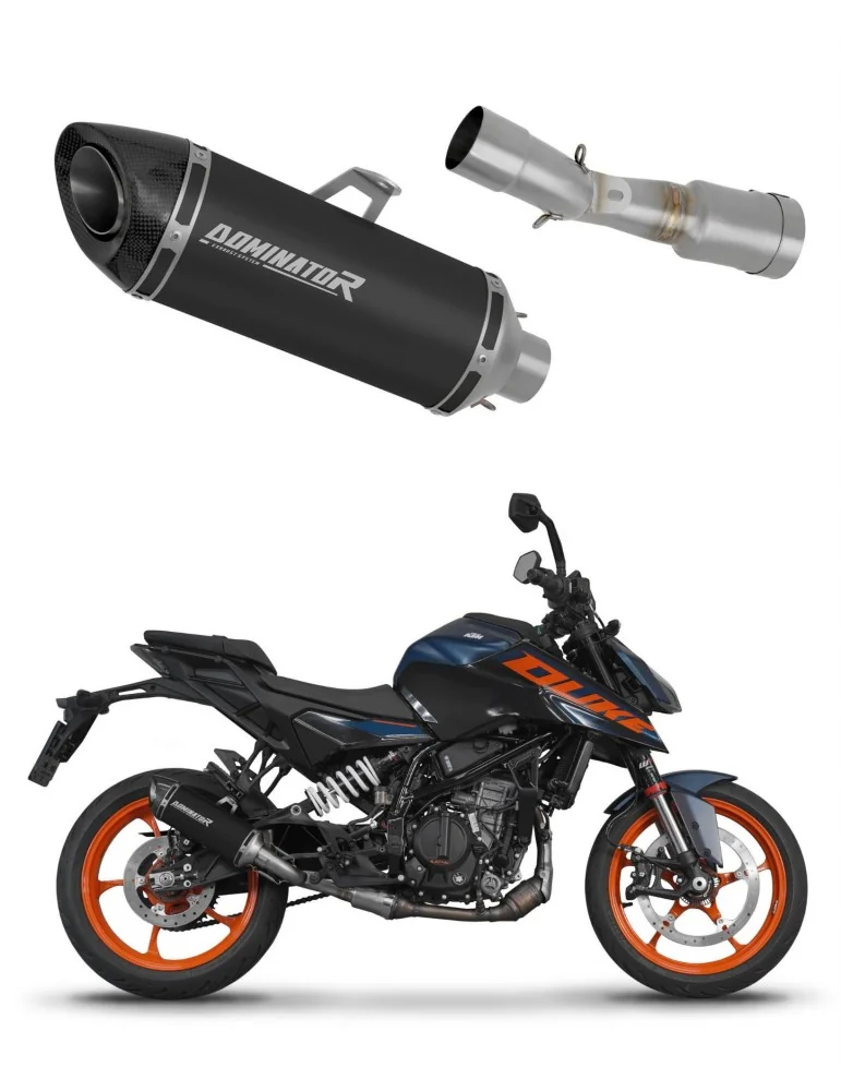 Silencieux slip-on Dominator HP8 Noir pour KTM 125 Duke (2024)
