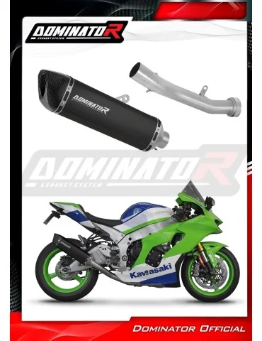 Silencieux slip-on Dominator HP6 Noir pour Kawasaki ZX10R / RR (2021-2025)
