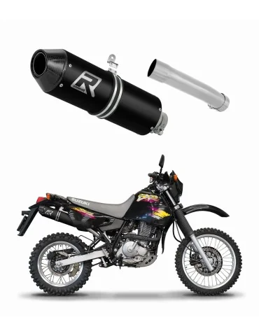 Silencieux slip-on Dominator MX2 Noir pour Suzuki DR 650 R / RU / S (1990-1995)