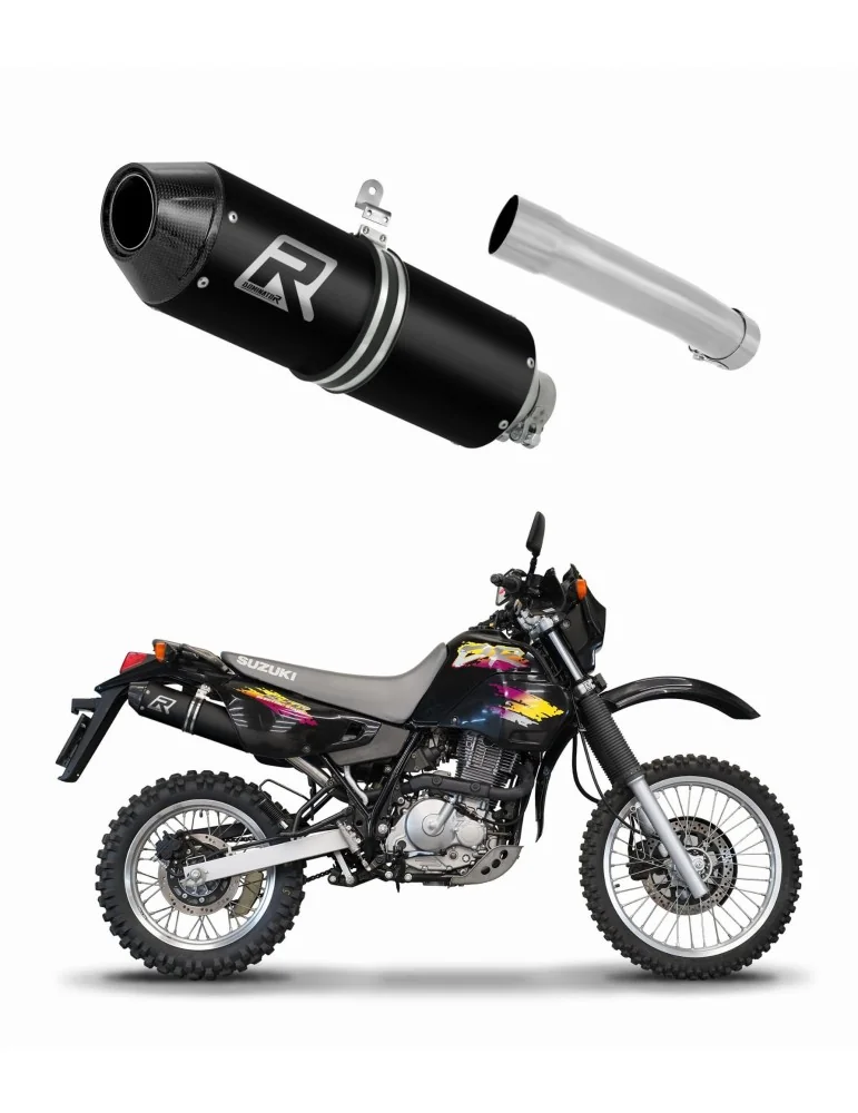 Silencieux slip-on Dominator MX2 Noir pour Suzuki DR 650 R / RU / S (1990-1995)