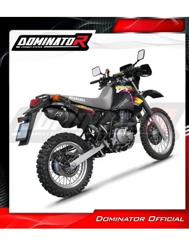 Silencieux slip-on Dominator MX2 Noir pour Suzuki DR 650 R / RU / S (1990-1995)