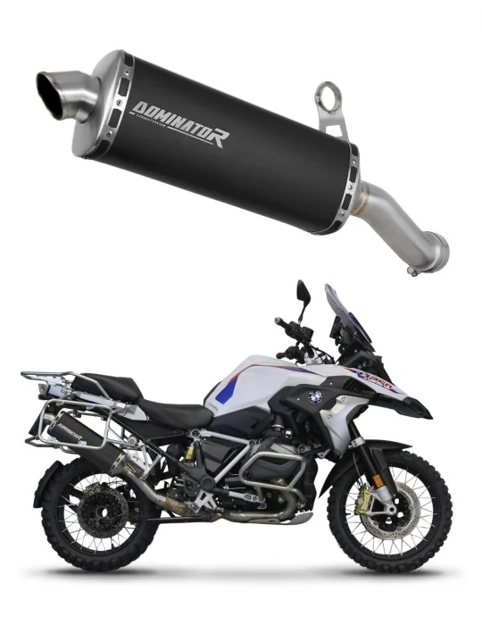 Silencieux slip-on homologué Dominator P7 Noir pour BMW R1200GS 2013-2018, vue 1