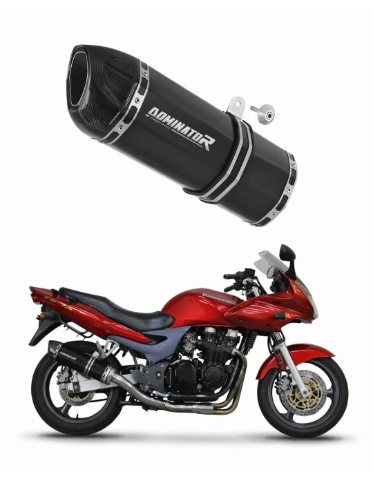 Silencieux bolt-on Dominator HP1 Noir pour Kawasaki ZR7 / ZR7S 1999-2004, vue 1