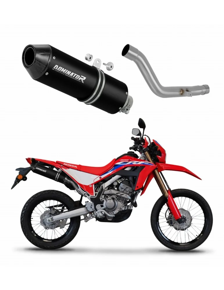 Silencieux slip-on Dominator MX2 Noir pour Honda CRF 300L / Rally (2021-2023)