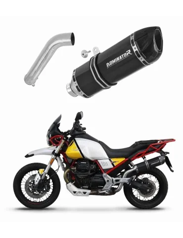 Silencieux slip-on Dominator HP1 Noir pour Moto Guzzi V85 TT (2021-2023)
