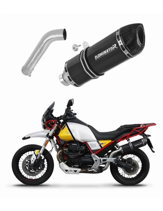 Silencieux slip-on Dominator HP1 Noir pour Moto Guzzi V85 TT 2019-2020, vue 1