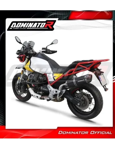 Silencieux slip-on Dominator HP1 Noir pour Moto Guzzi V85 TT (2019-2020)