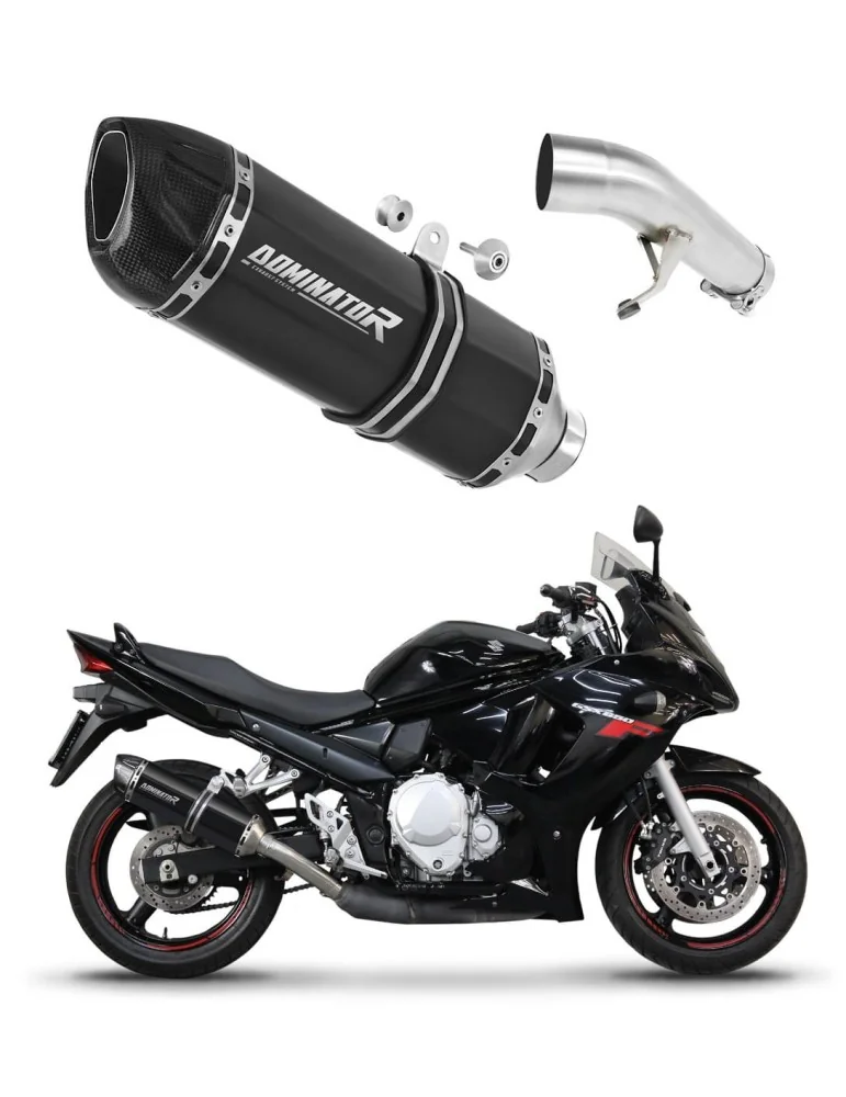 Silencieux slip-on Dominator HP1 Noir pour Suzuki GSXF 650 (2007-2016)