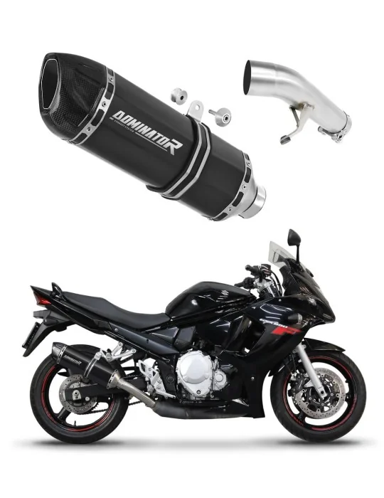 Silencieux slip-on Dominator HP1 Noir pour Suzuki GSXF 650 2007-2016, vue 1