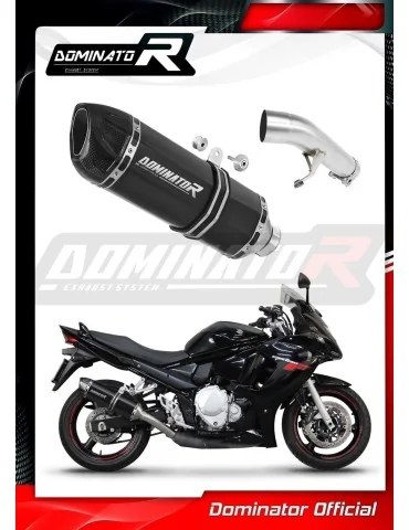 Silencieux slip-on Dominator HP1 Noir pour Suzuki GSXF 650 (2007-2016)