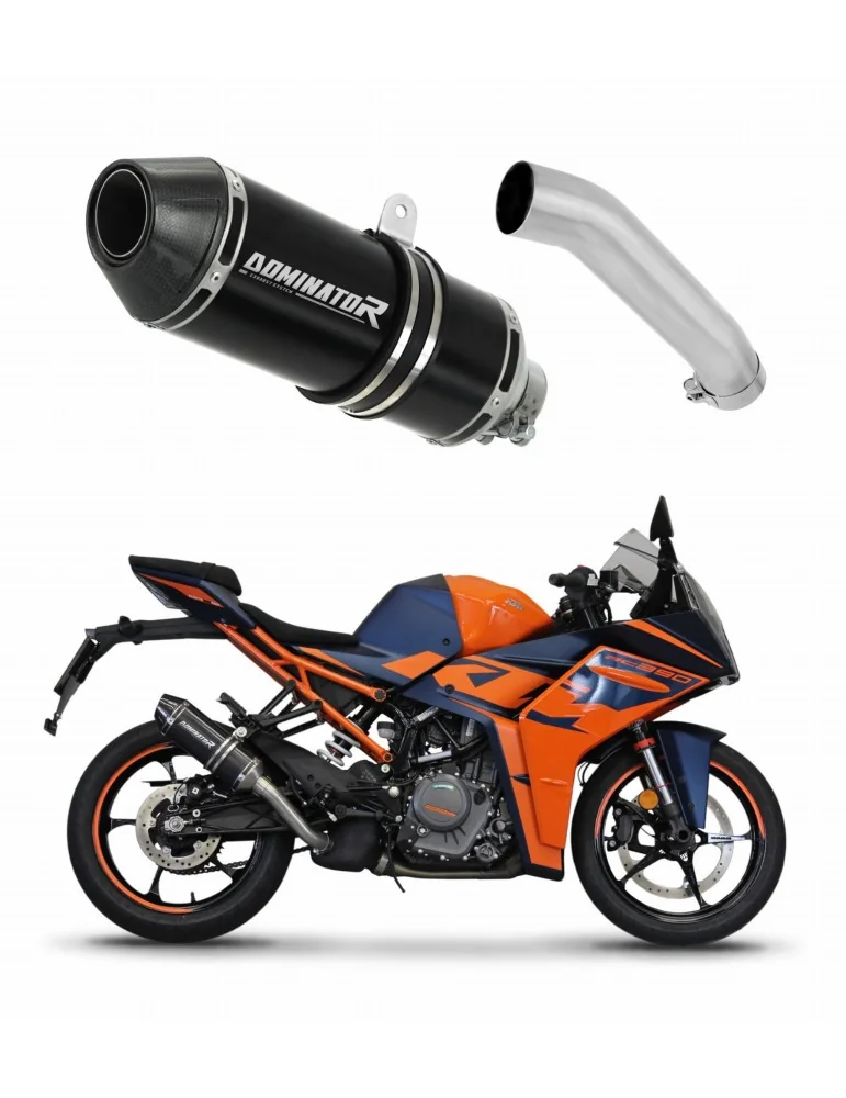 Silencieux slip-on Dominator HP3 Noir pour KTM RC 390 (2022-2024)