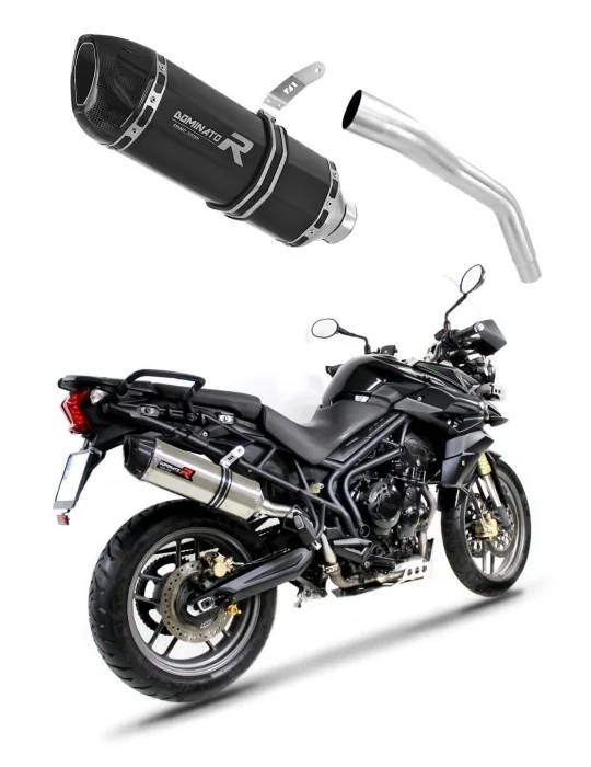 Silencieux slip-on Dominator HP1 Noir pour Triumph Tiger 800 XC XR 2011-2014, vue 1