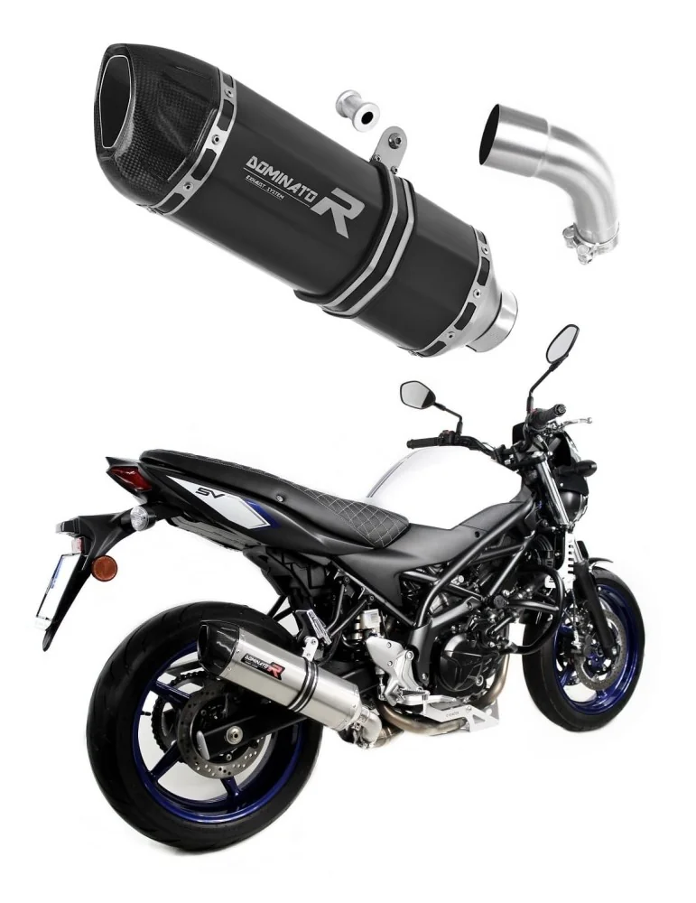 Silencieux slip-on Dominator HP1 Noir pour Suzuki SV 650 (2016-2023)
