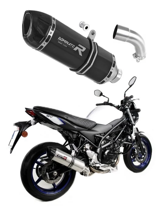 Silencieux slip-on Dominator HP1 Noir pour Suzuki SV 650 2016-2023, vue 1