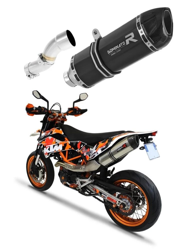 Silencieux slip-on Dominator HP1 Noir pour KTM 690 SMC R (2012-2017)